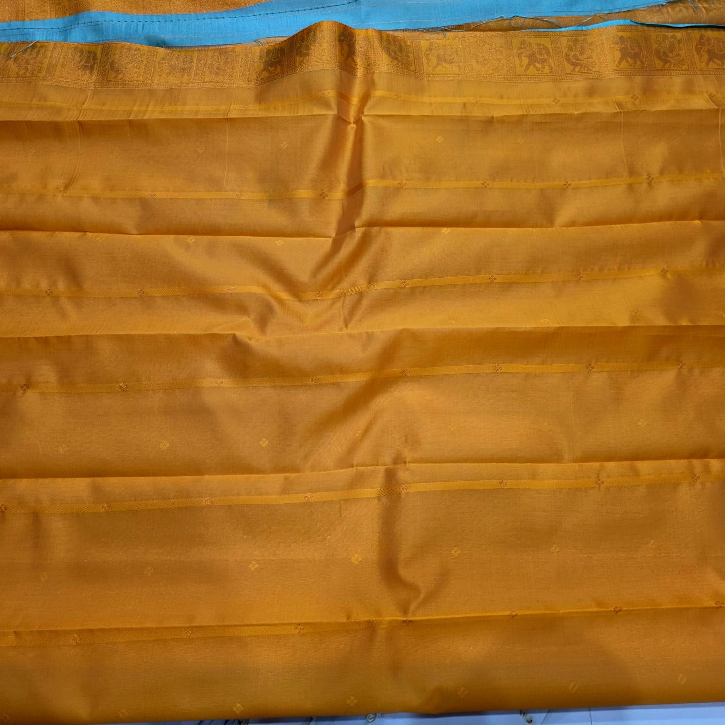 Peacock Feather Butta Design Silk Saree