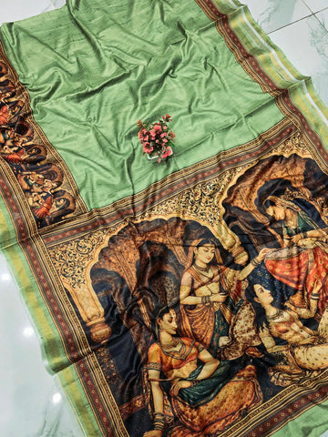 Kalamkari Design Silk Saree