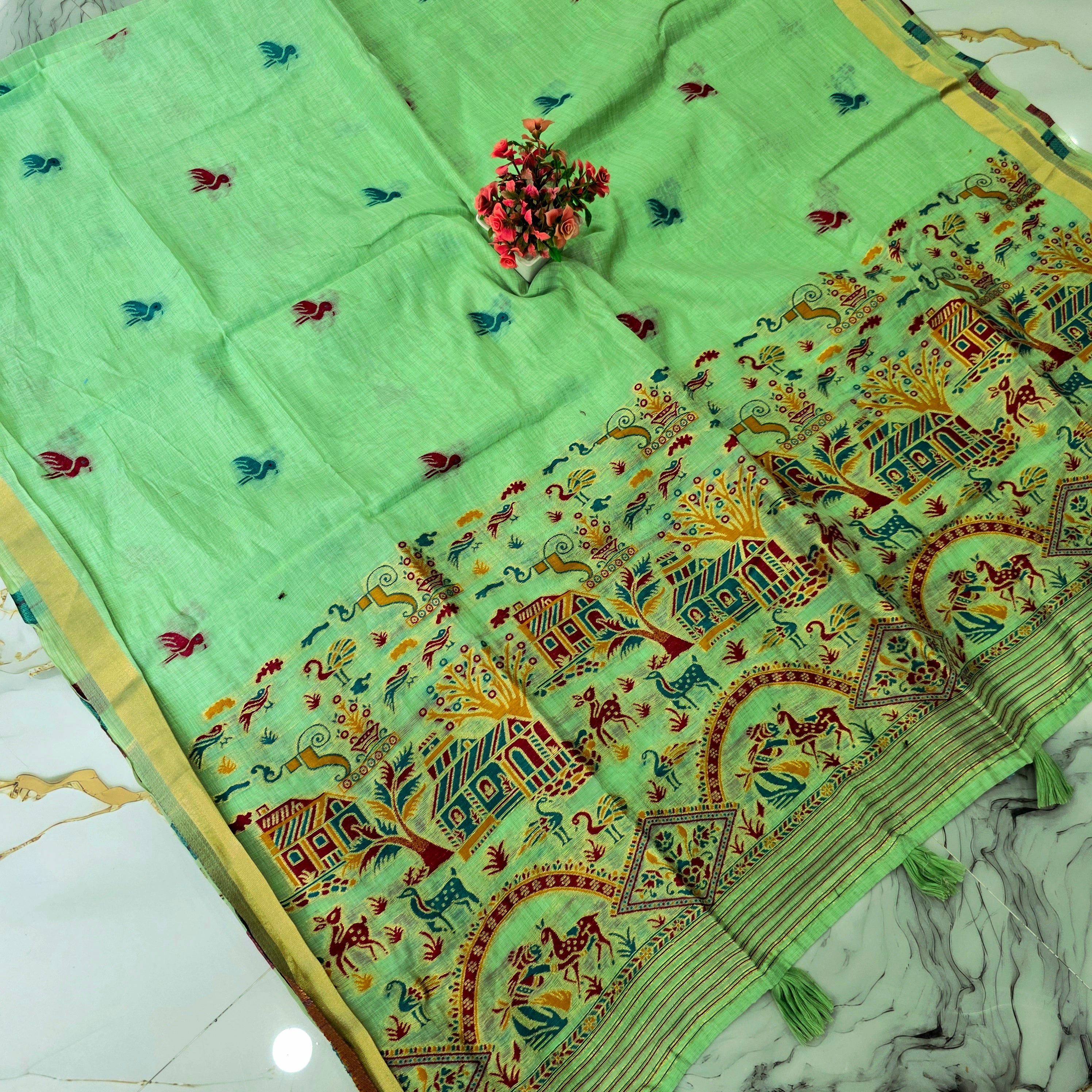 Fancy Kalamkari Silk Saree