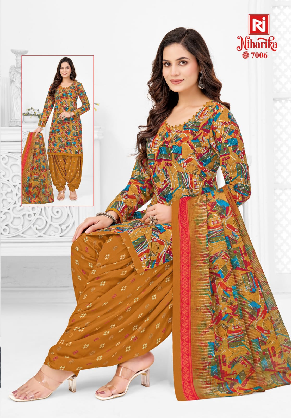 Printed Patiyala Kurti Set
