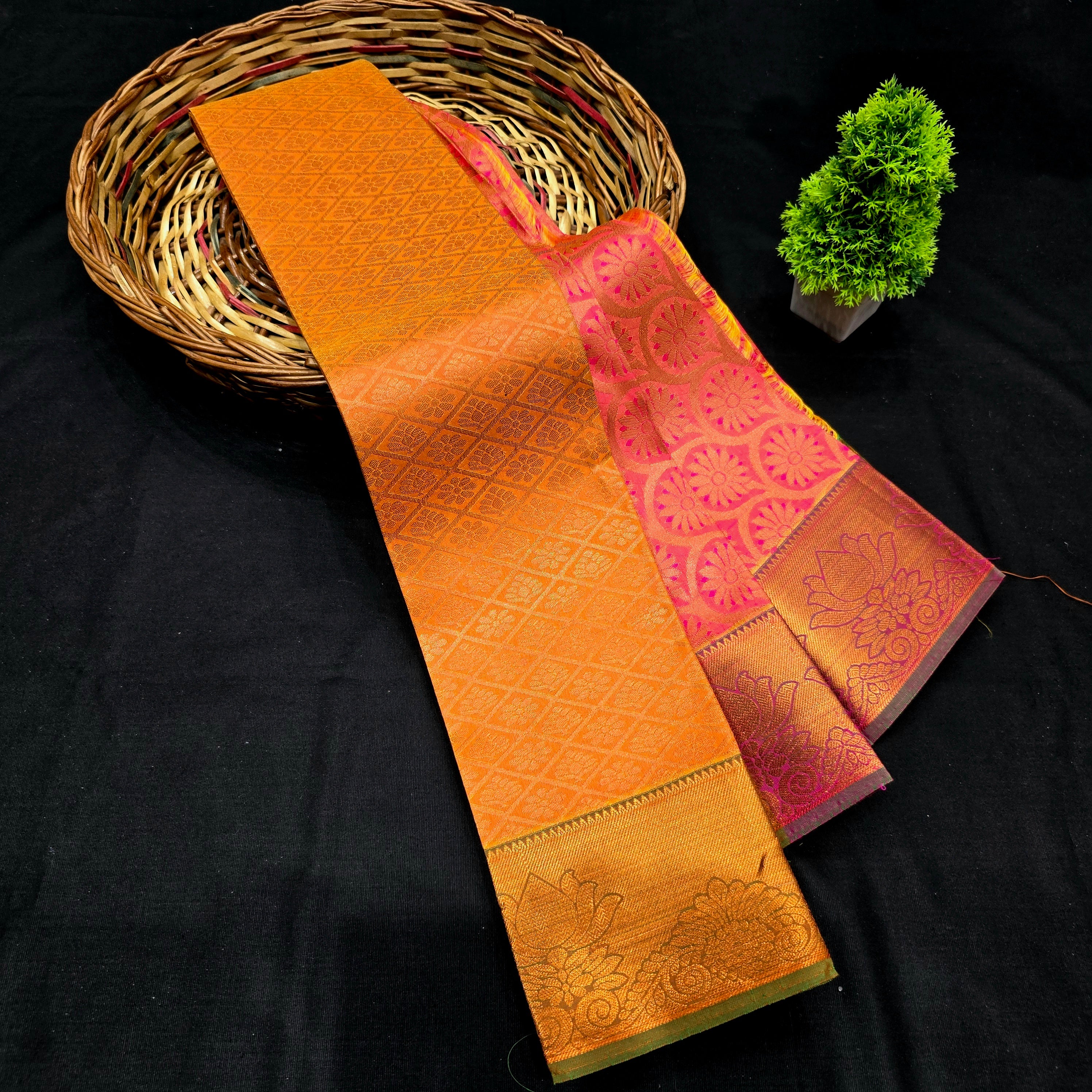 All Self Bridal Saree ( Without Stone )