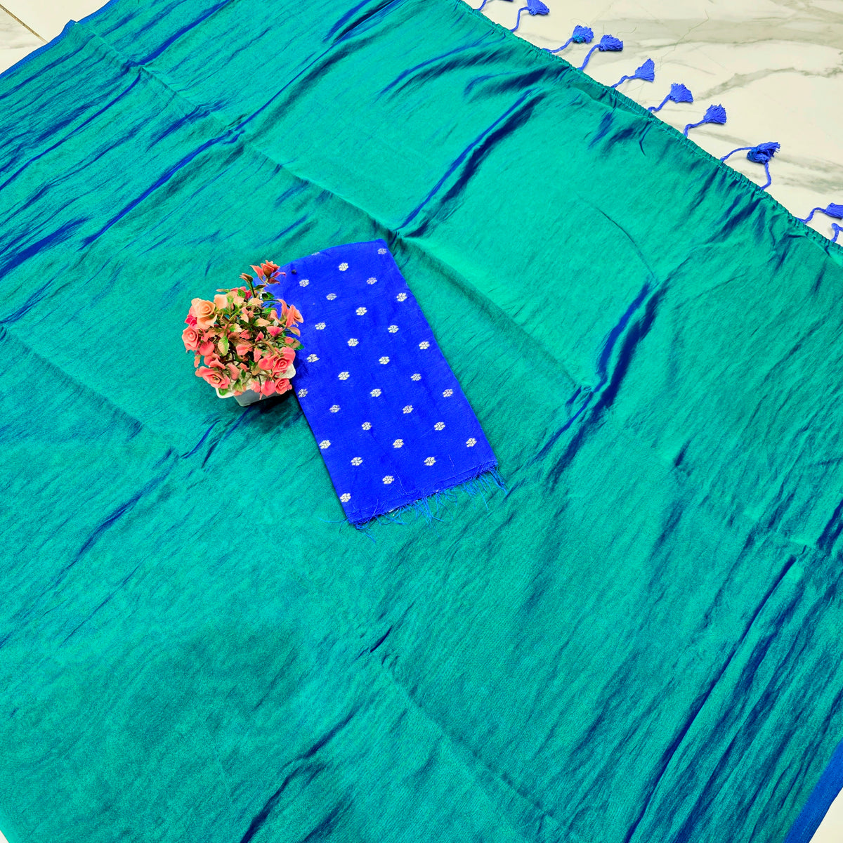 Peacock Khadhi Tissue Silk Saree
