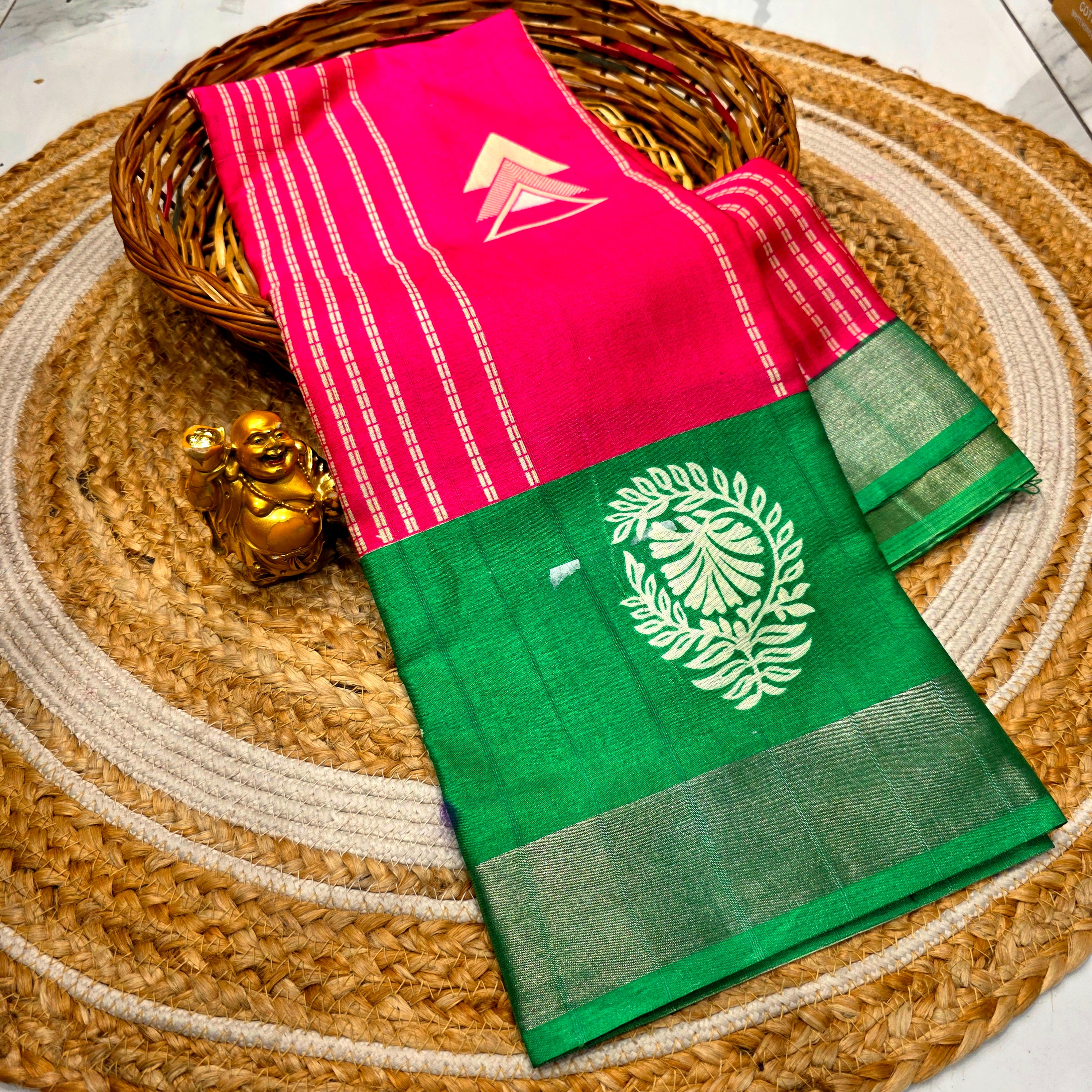 Fancy linen Cotton Saree