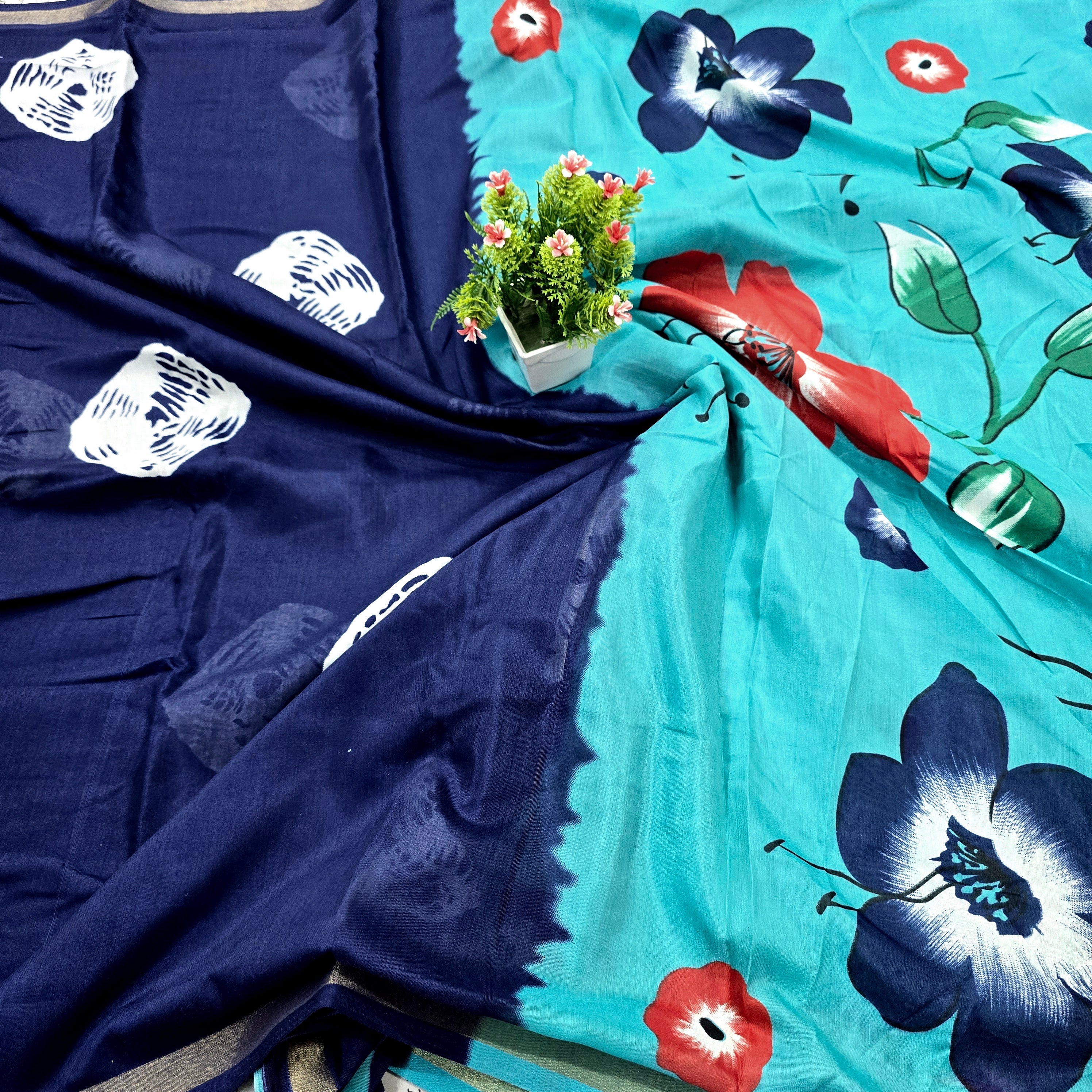 Malmal Cotton Saree
