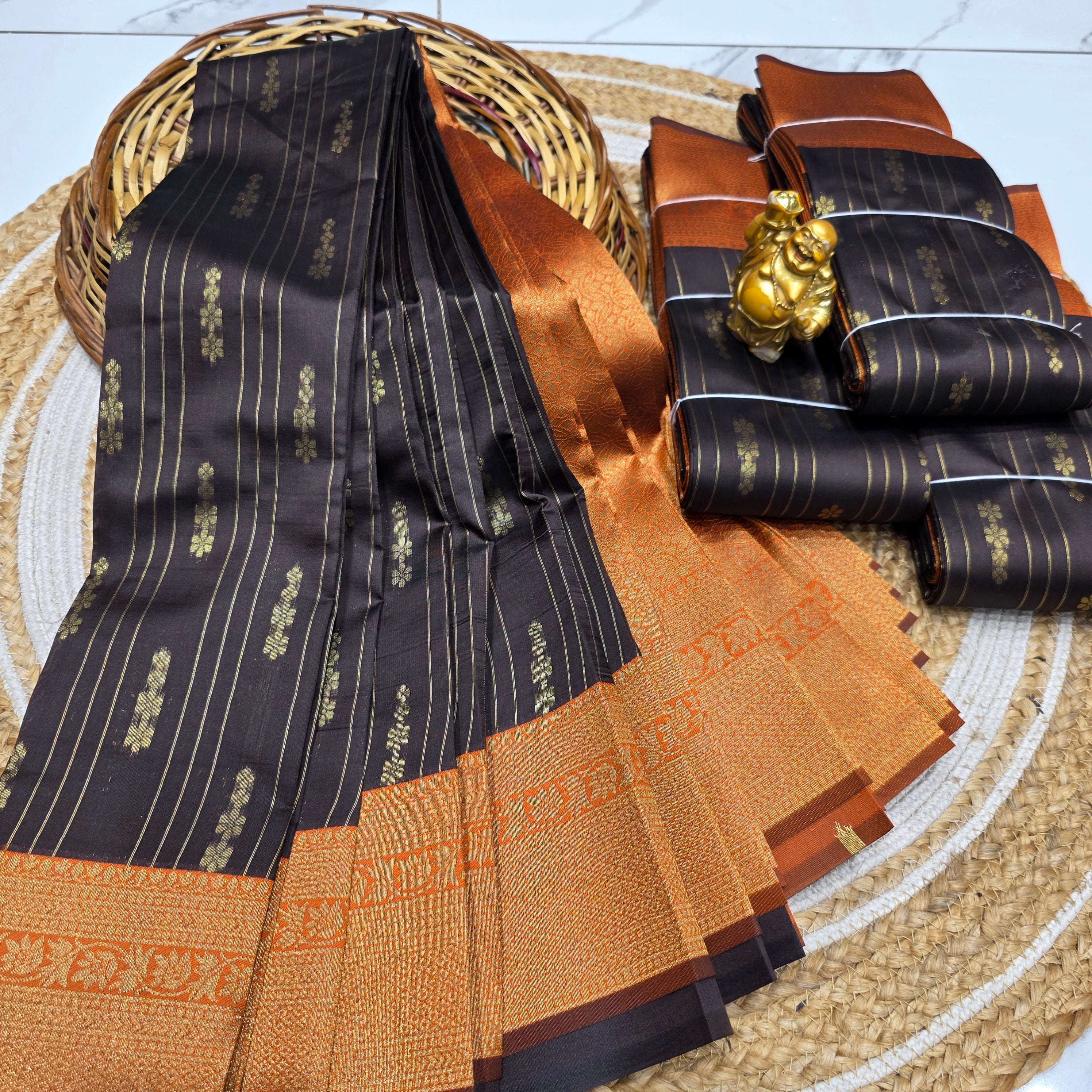 Kubera Silk Saree - brown