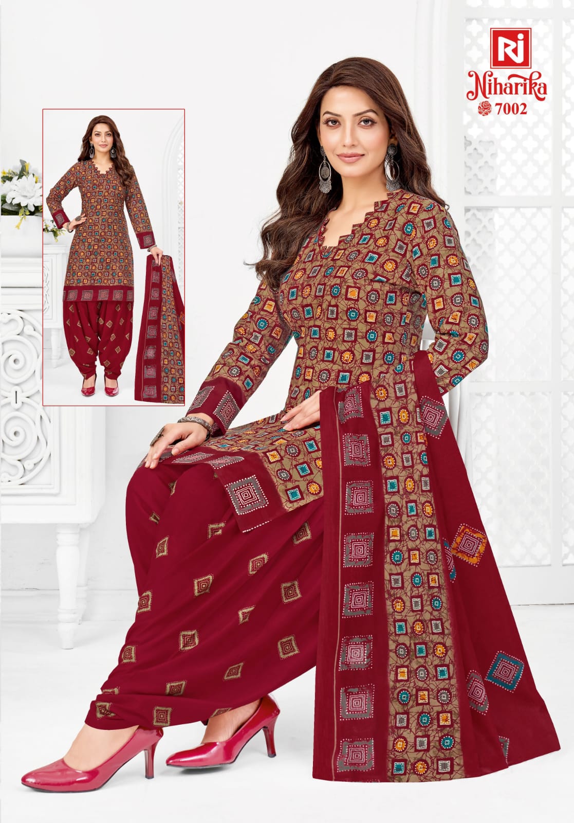 Printed Patiyala Kurti Set