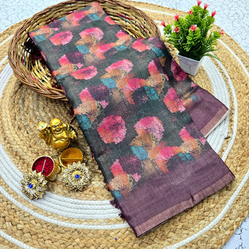 Copper Silk saree