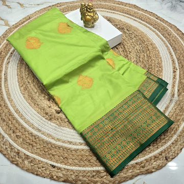 Traditional Soft Silk Zari Border Saree