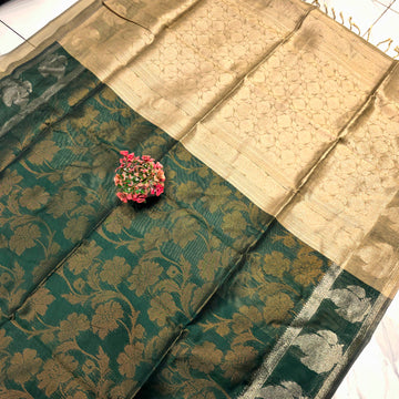Premium Linen Brasso Silk Saree