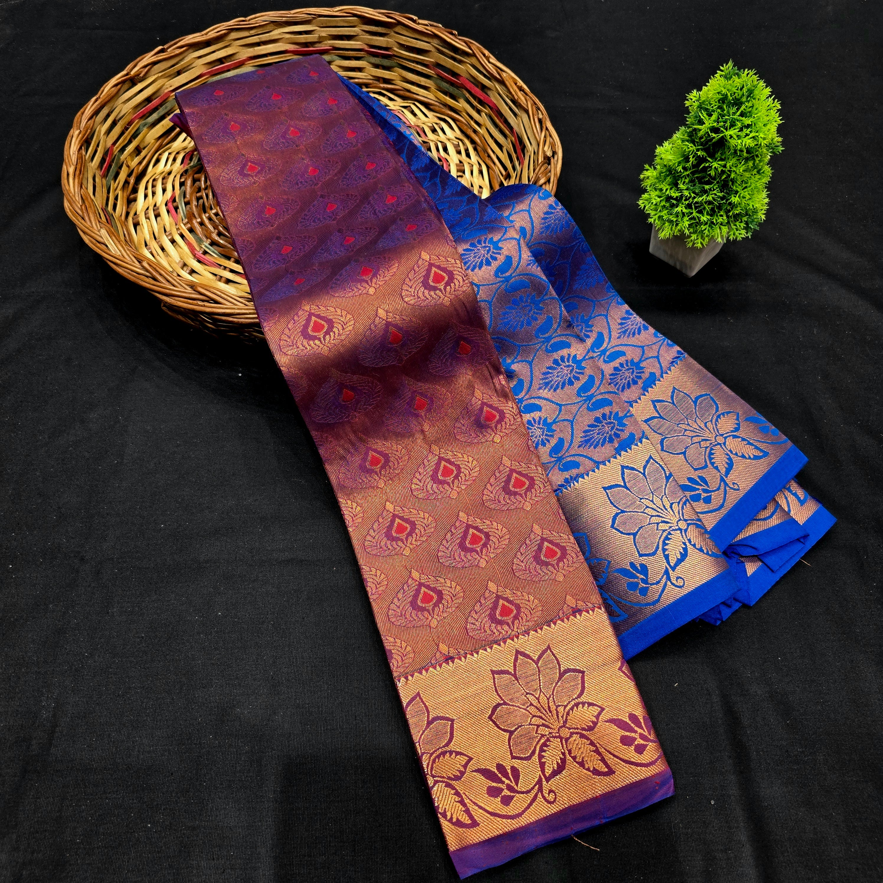 All Self Bridal Saree ( Without Stone )