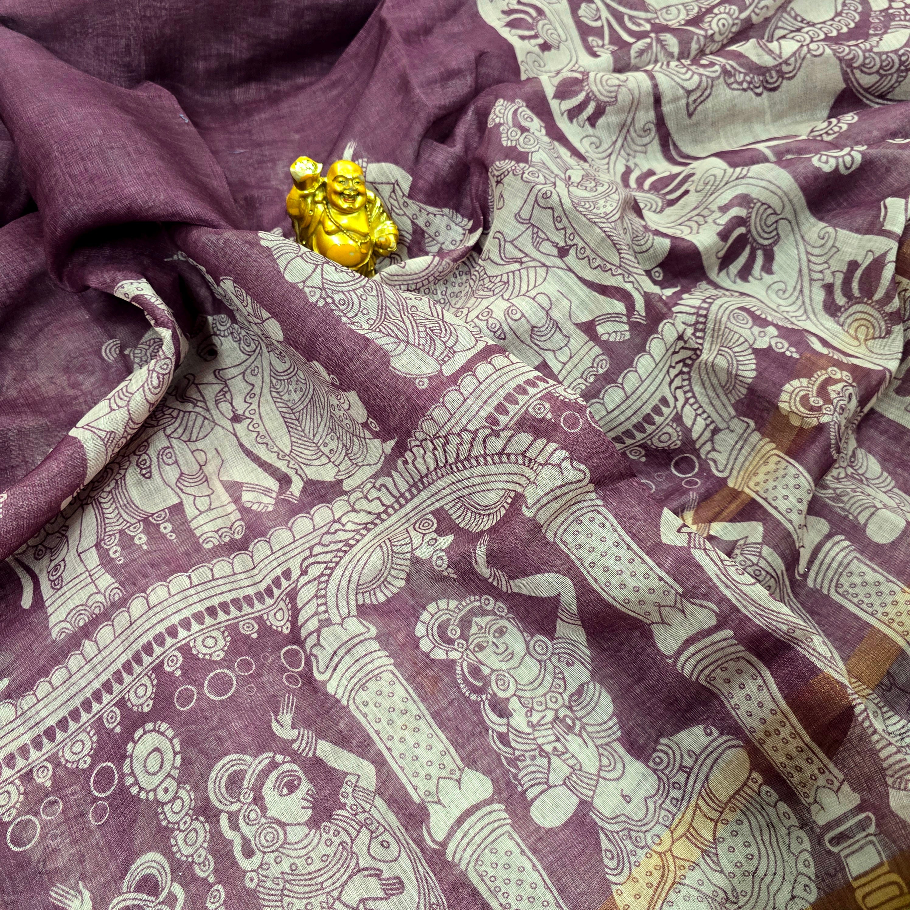 Kalamkari Cotton Silk saree