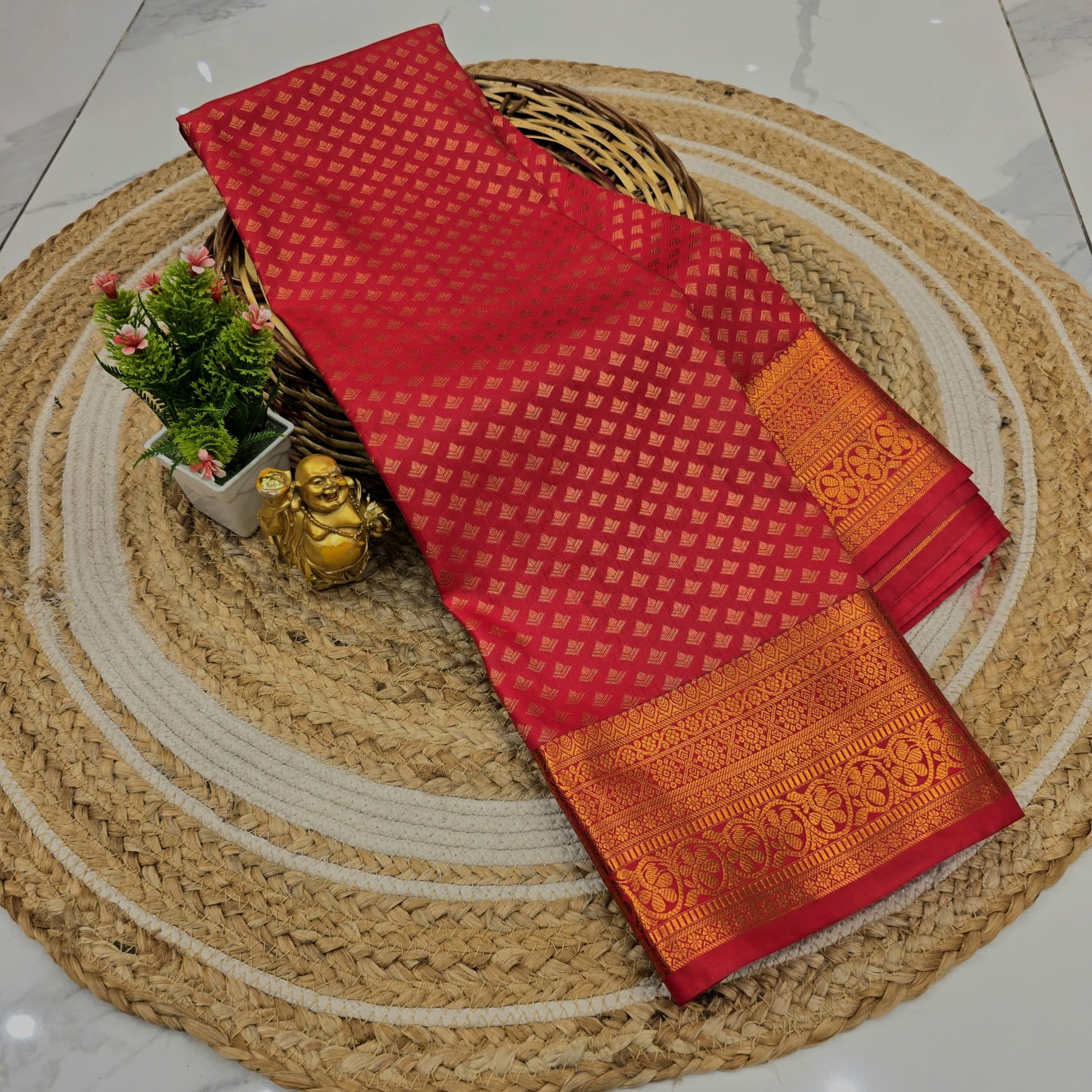 Premium Floral Bridal Silk Saree