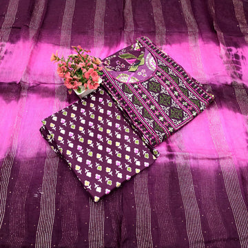 Embroidered Cotton Chudi Set