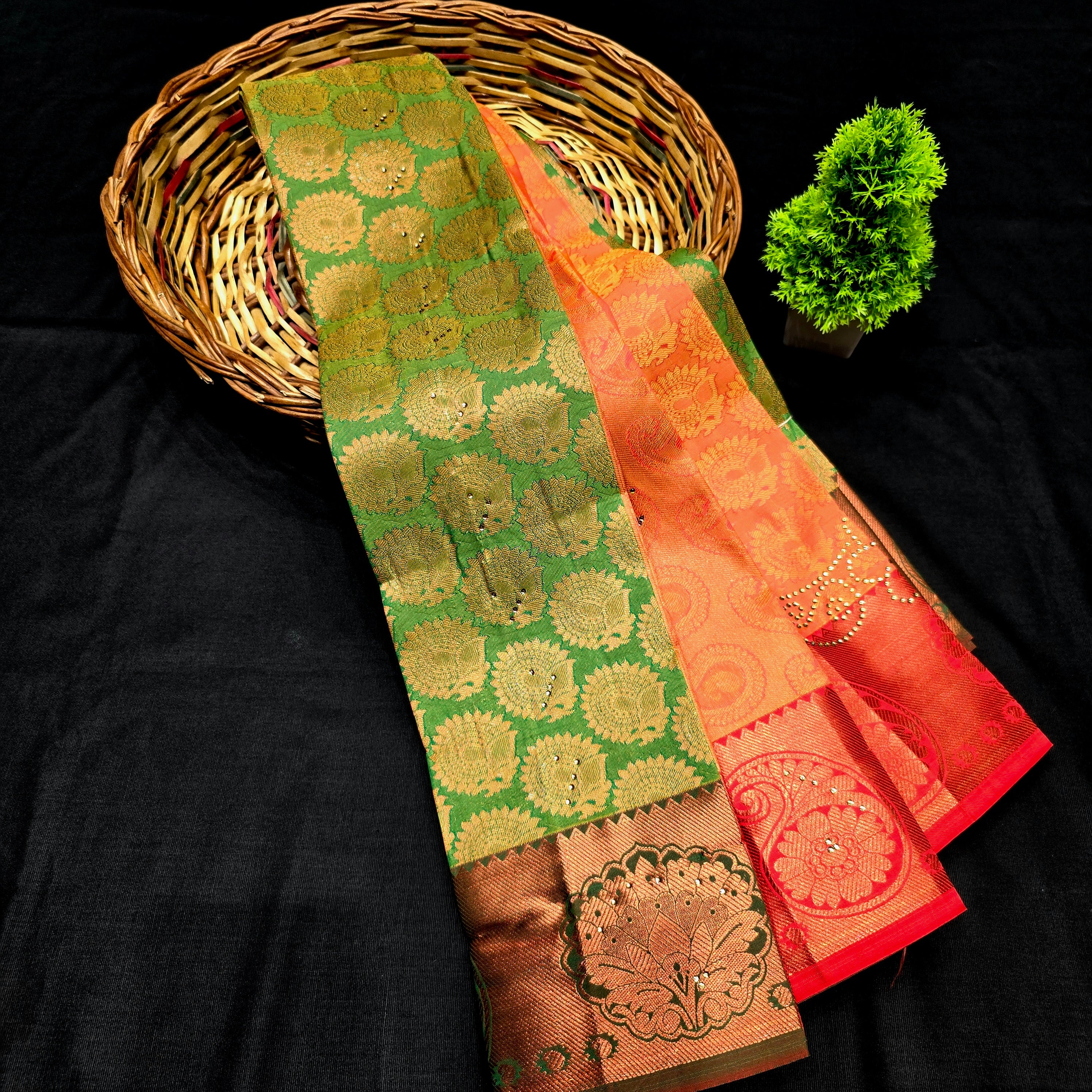 All Self Bridal Saree