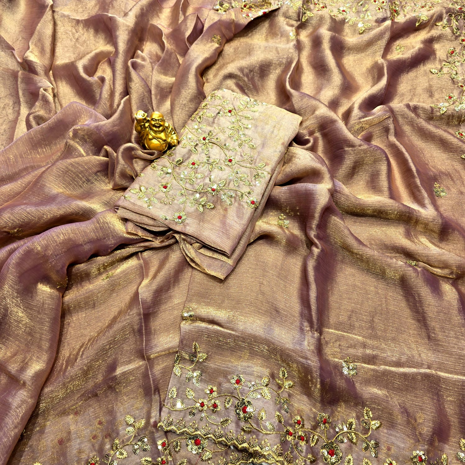 Premium Embroidery Space Silk Saree