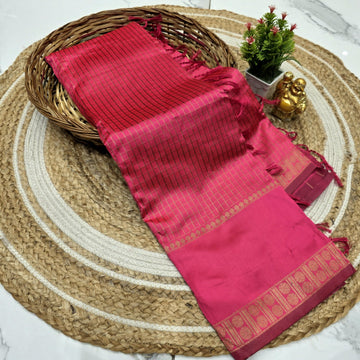 Elegant Checked Silk Saree