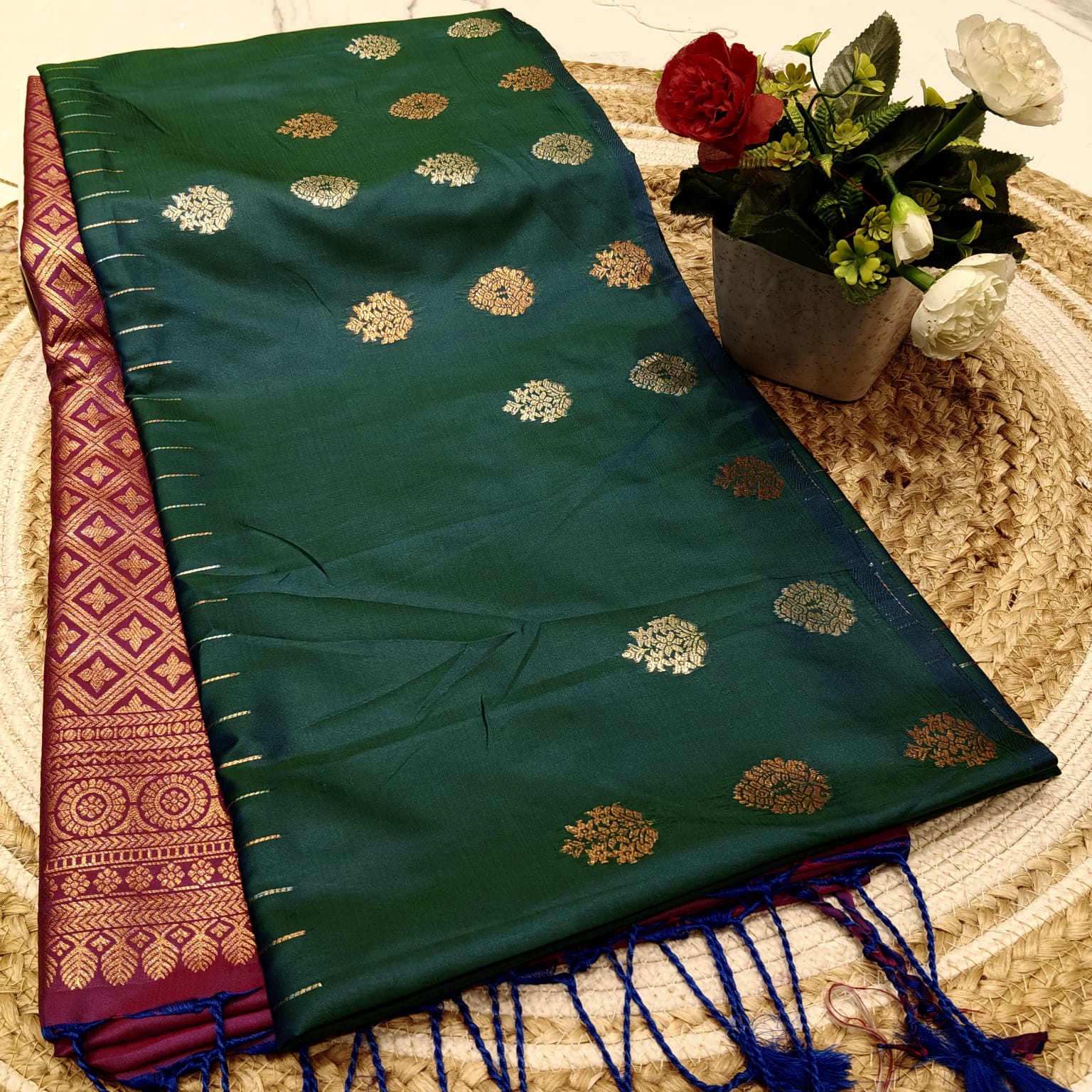 Flower Luxury Soft Silk Saree