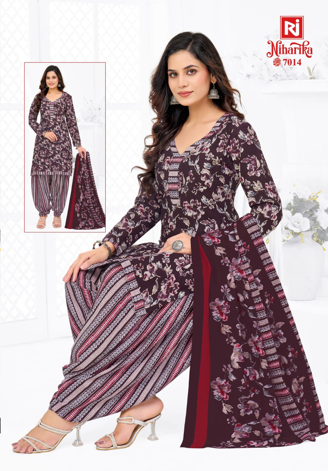 Printed Patiyala Kurti Set