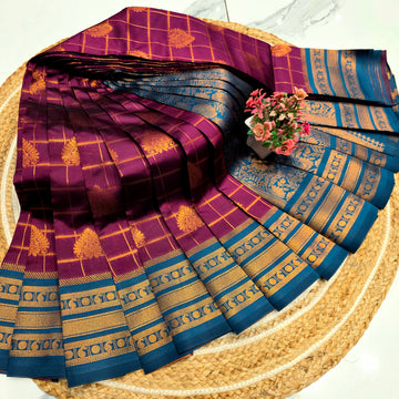 Royal Checks Silk Saree