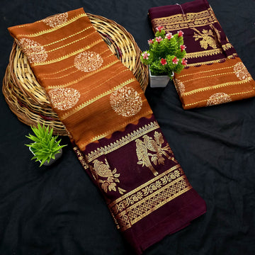 Fancy Chiffon Saree with Foil Work Saree