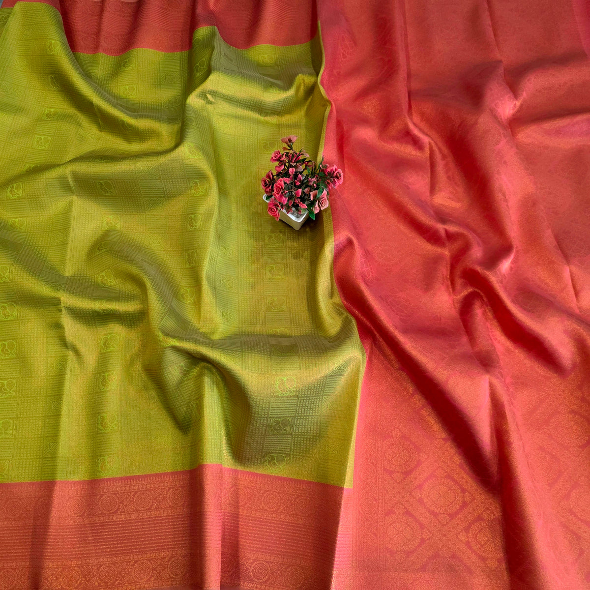Zari Woven Contrast Border Silk Saree