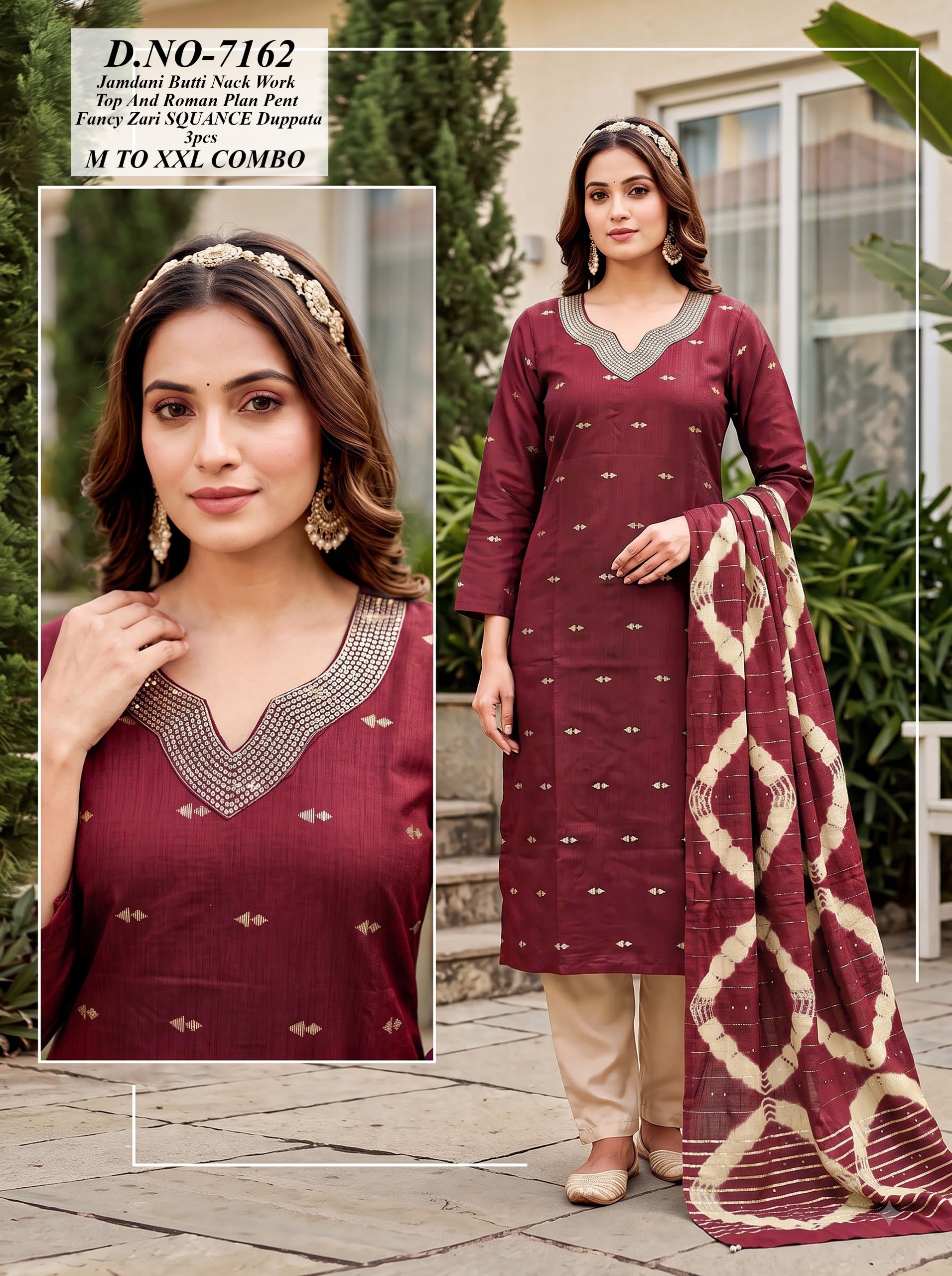 Jamdani 3-Pcs Kurti Set