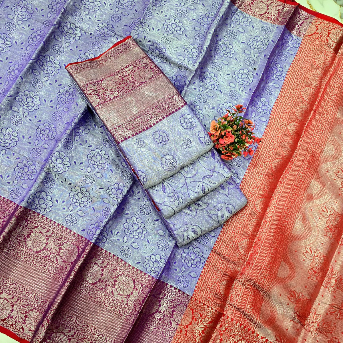 One Gram Silver Saree ( same colour only dispatch )