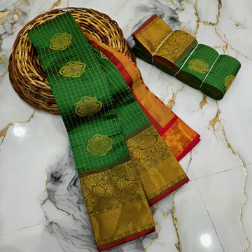 Classic Checked Vairaoosi Silk Saree ( Same Colour Only Dispatch )