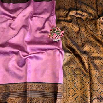 Zari Woven Contrast Border Silk Saree