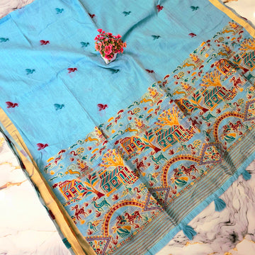 Fancy Kalamkari Silk Saree