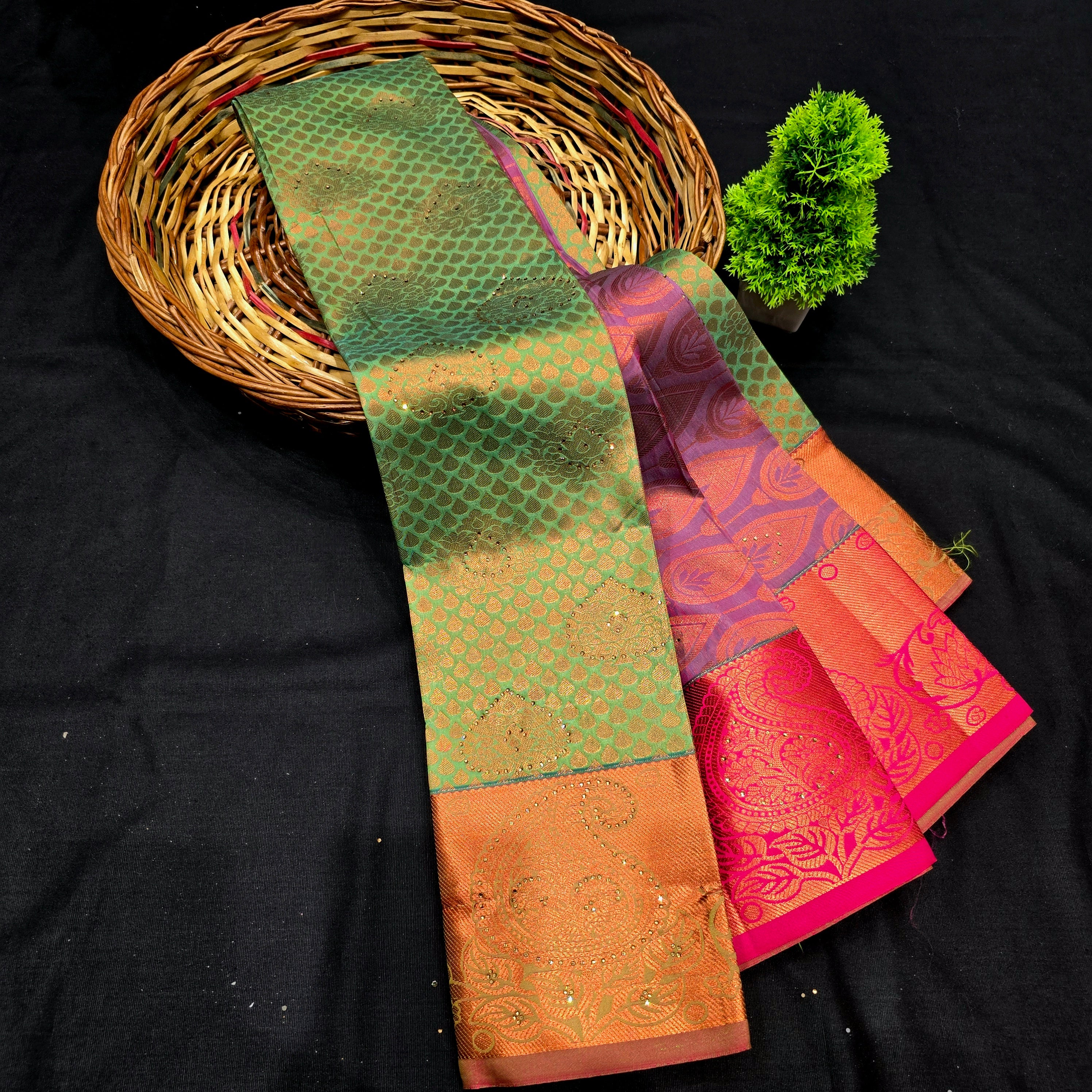 All Self Bridal Saree