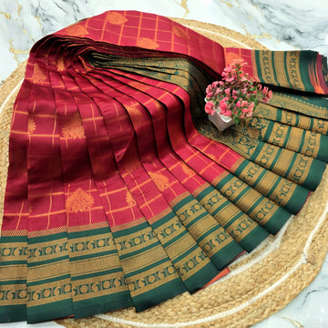 Royal Checks Silk Saree