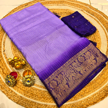 Fancy Blouse Work Saree