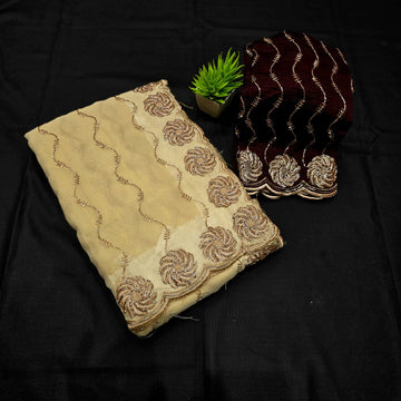 Party Wear Embroidered Silk Saree