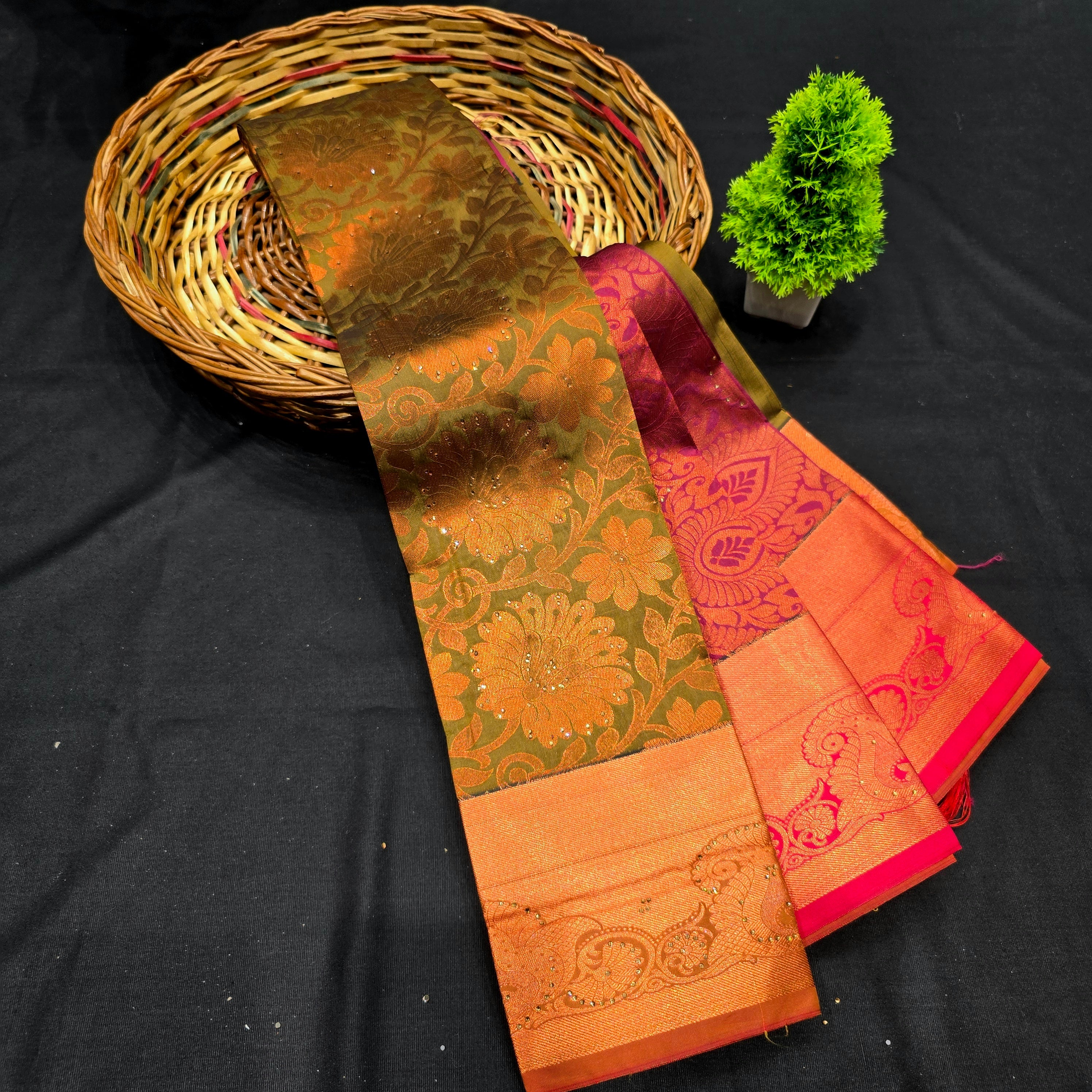 All Self Bridal Saree