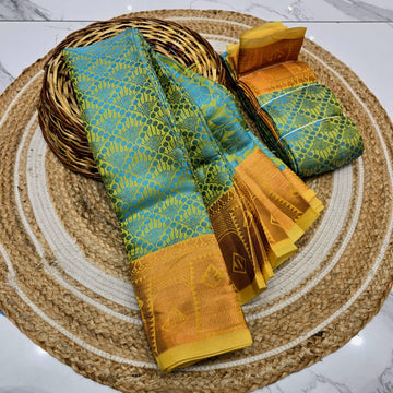 Offer Jacquard Silk Saree ( Same colour only dispatch )