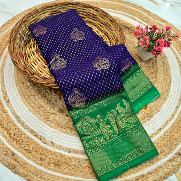 New Checked Foil Work Saree