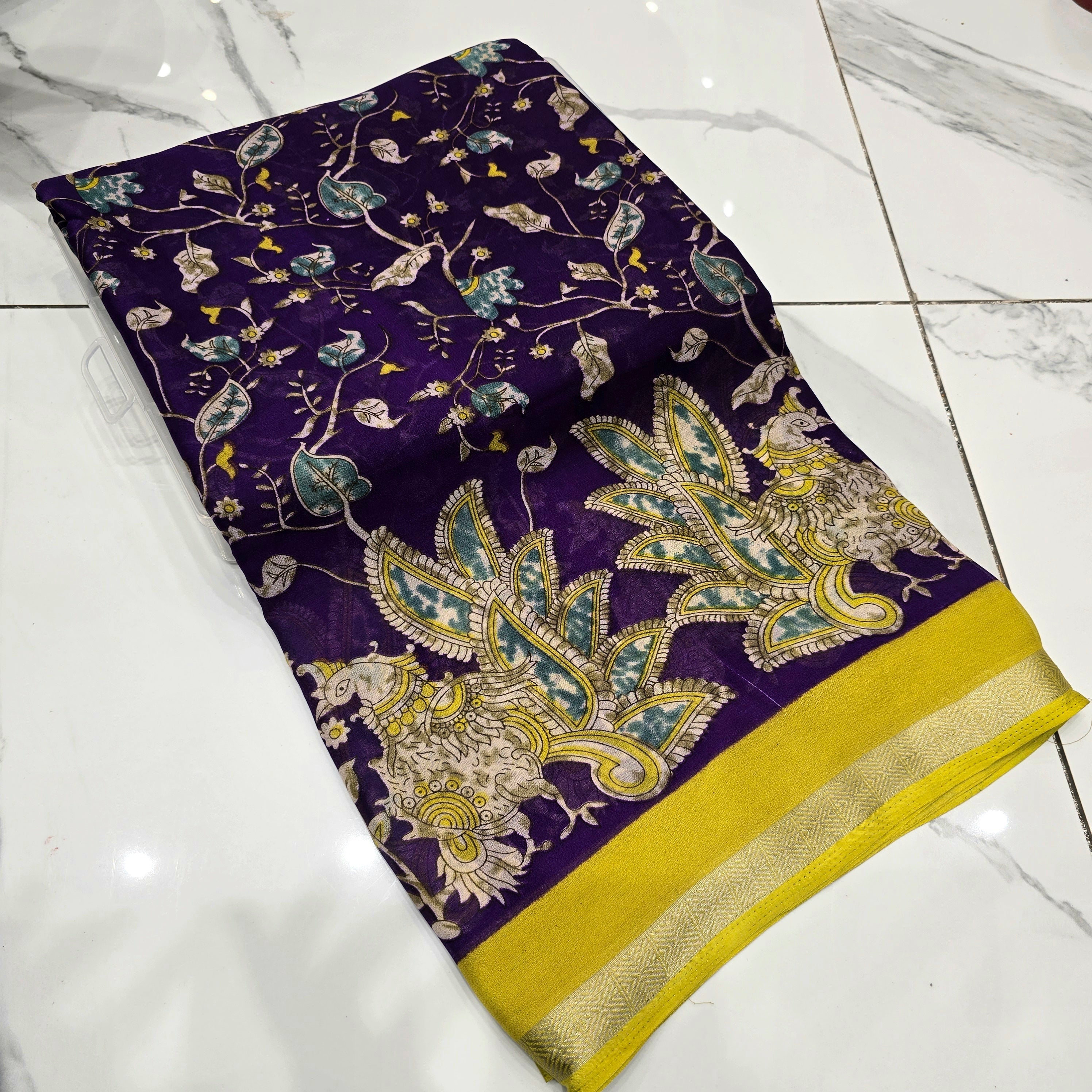 Premium Kalamkari Silk Saree