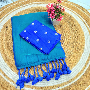 Peacock Khadhi Tissue Silk Saree