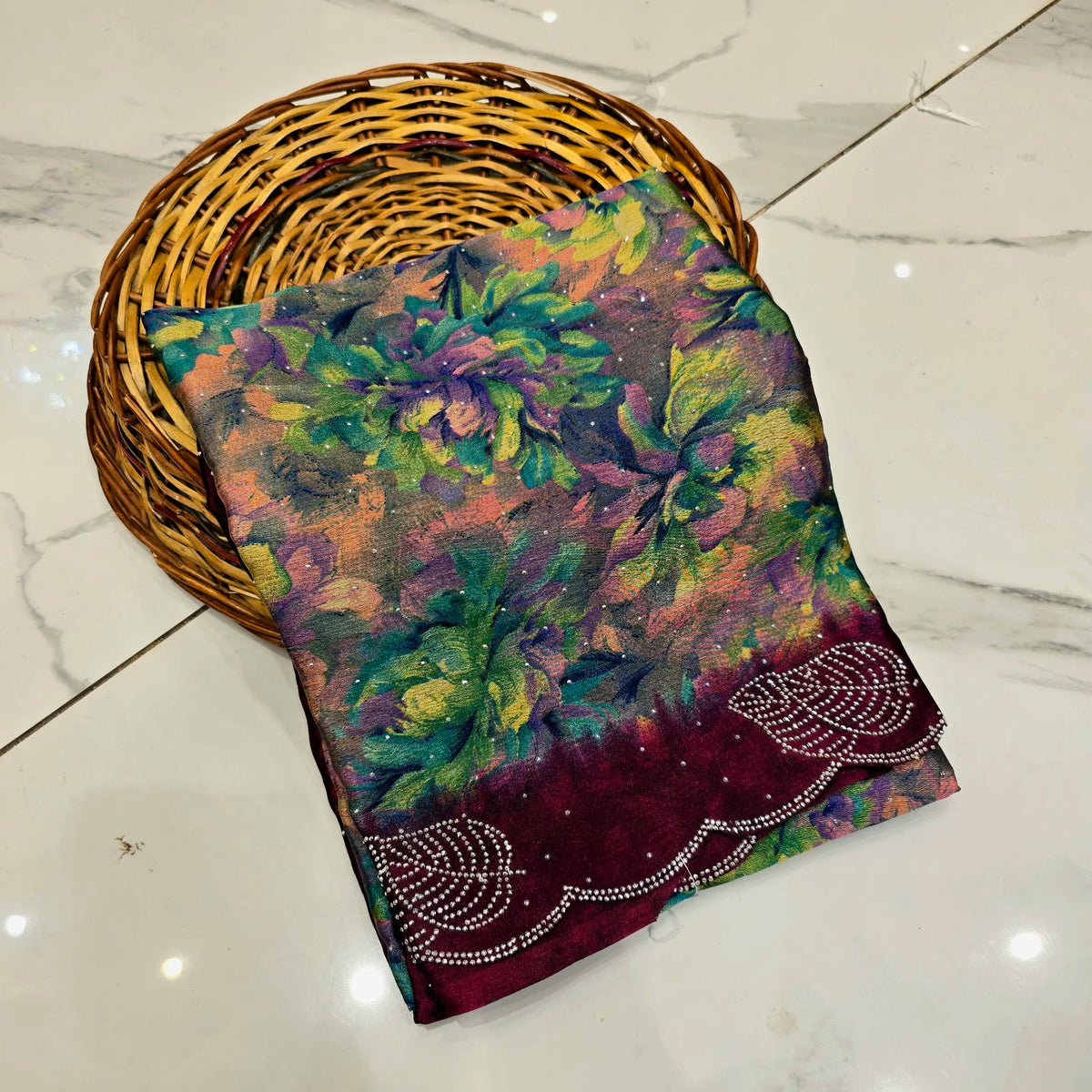 Royal Silk With Stone Silk Saree