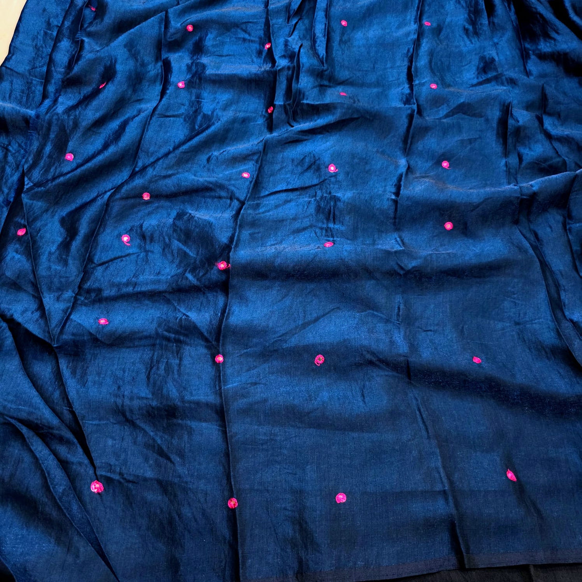 Space Silk Mirror Work Saree