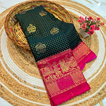 New Checked Foil Work Saree