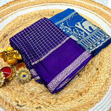 Georgette Blouse Work Saree