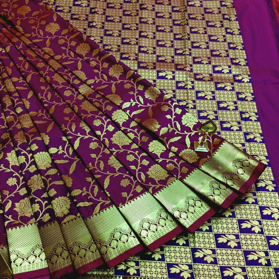 Golden All Self Saree