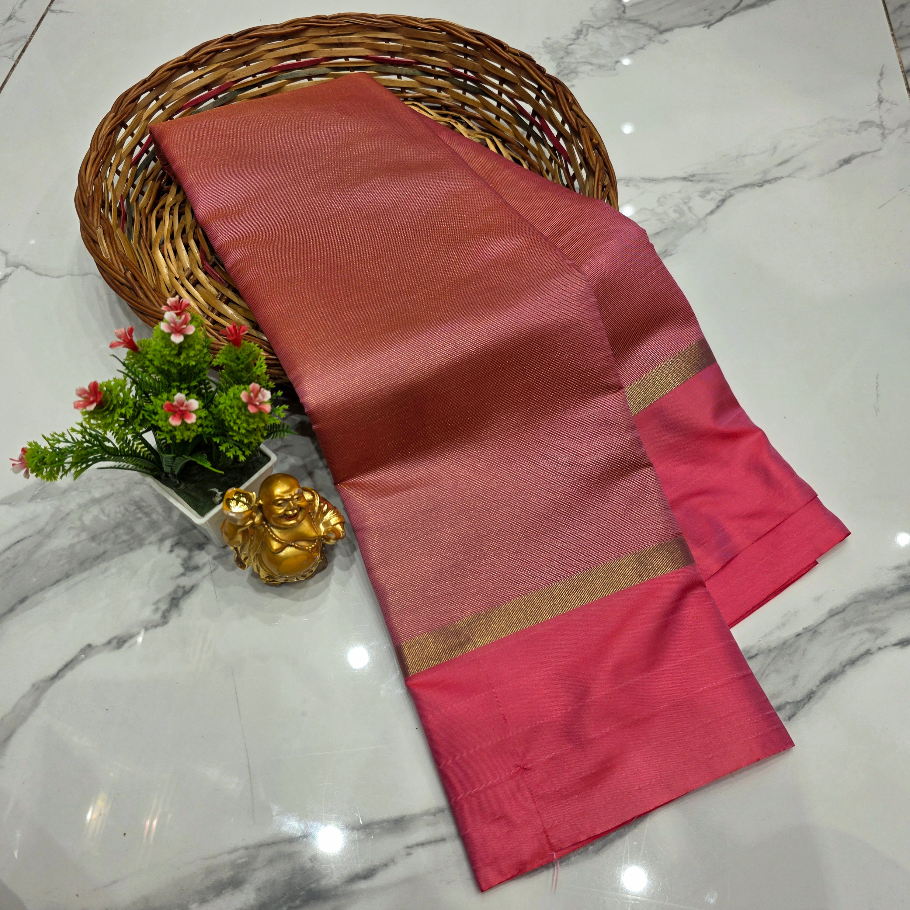 Copper Tissue Silk Saree