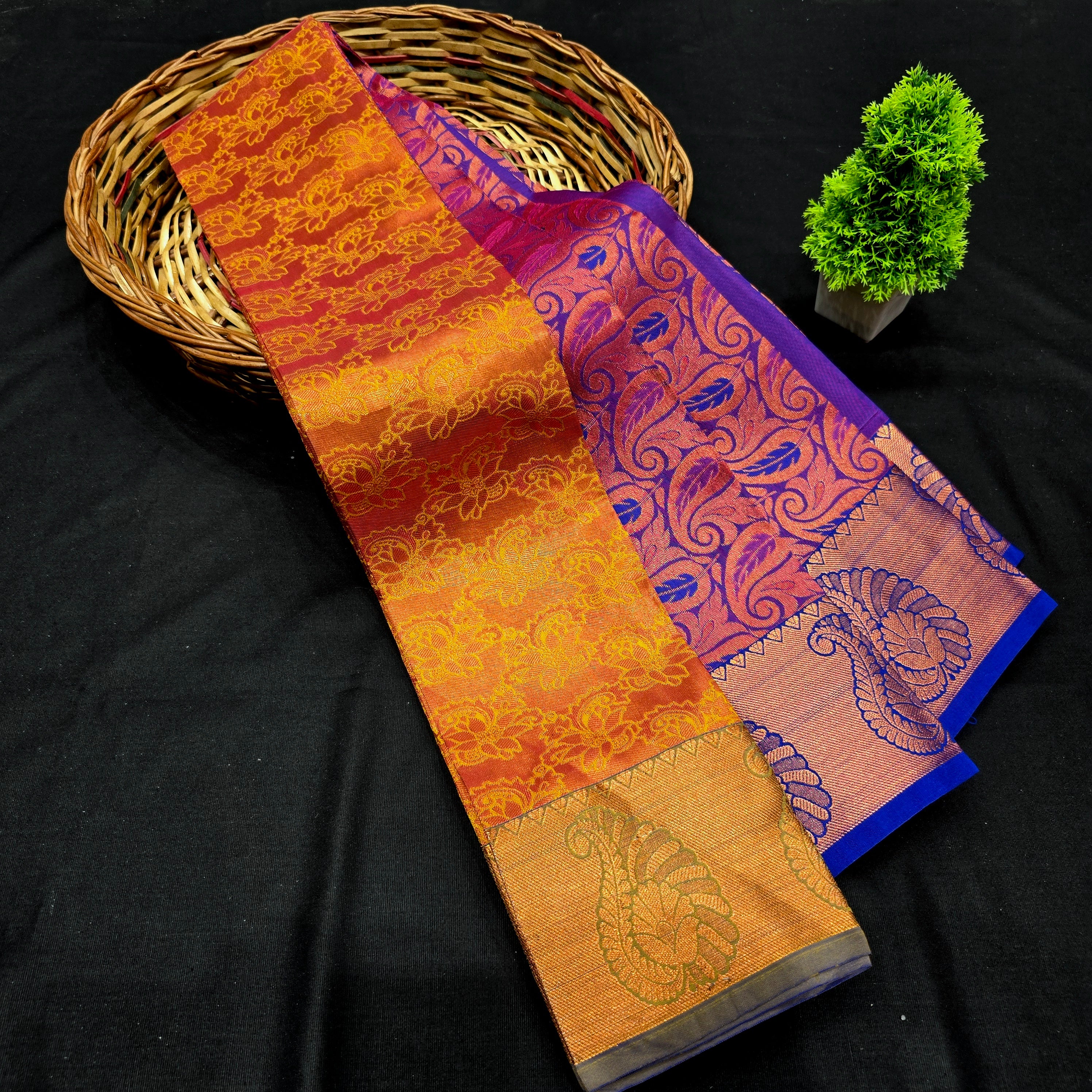All Self Bridal Saree ( Without Stone )
