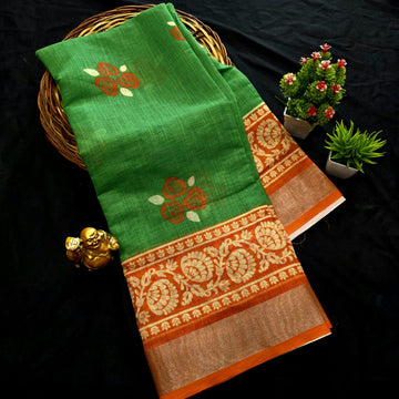 Soft Linen Cotton Saree