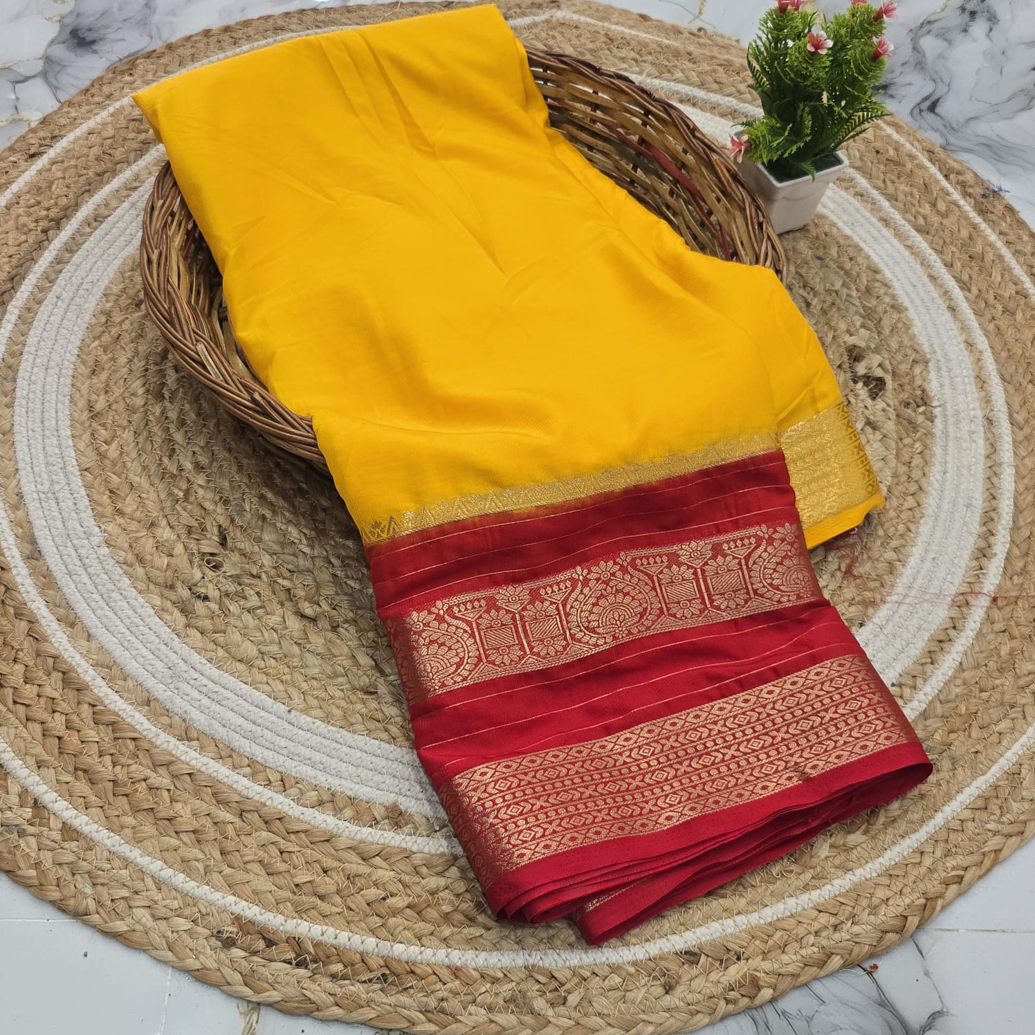 Pure Mysore Silk With Dry wash