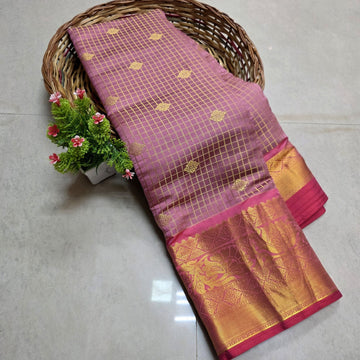 Elegant Checked Design Saree