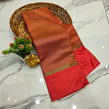 Copper Tissue Silk Saree